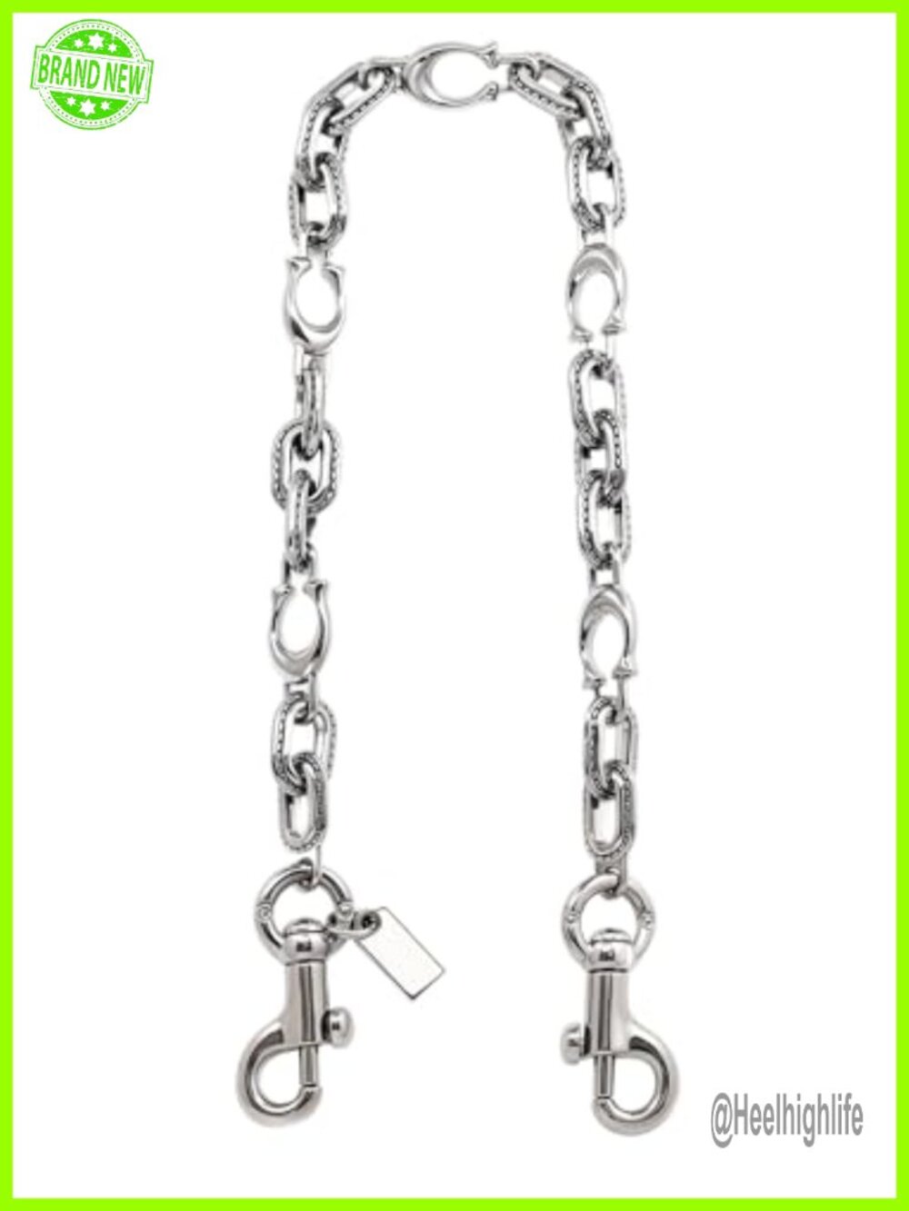 Metal Bag Chain Extender Charm with Clips for Handbags Wallet Purse
